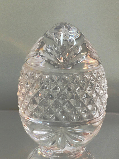 Vintage French Crystal Collectible Egg Paperweight at Duckwells