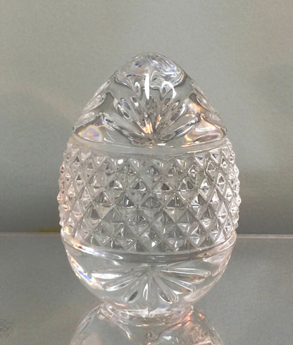 Vintage French Crystal Collectible Egg Paperweight at Duckwells