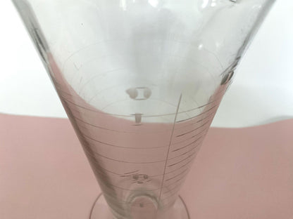 Vintage Glass Beaker Wheel Etched Apothecary Dispenser - Duckwells
