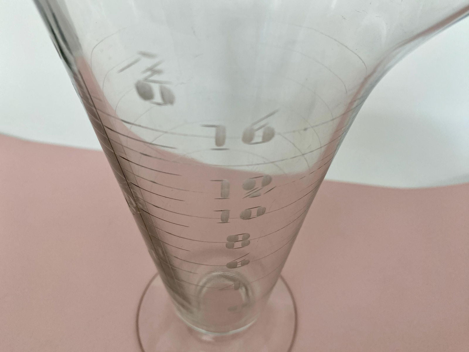 Vintage Glass Beaker Wheel Etched Apothecary Dispenser - Duckwells