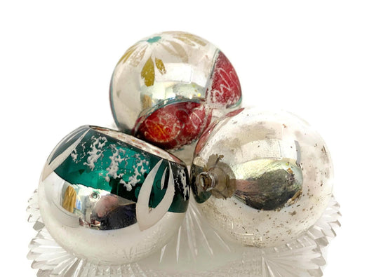 Vintage Glass Large Christmas Ornaments - Duckwells