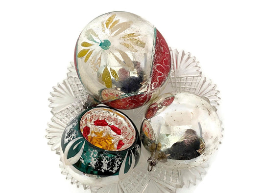 Vintage Glass Large Christmas Ornaments - Duckwells
