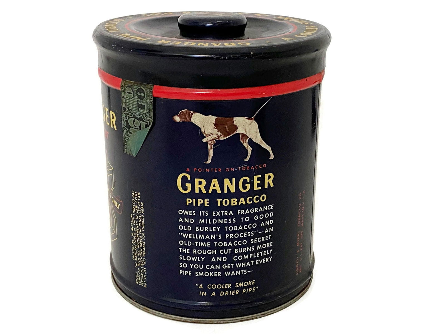 Vintage Granger Tobacco Tin with Handled Lid - Duckwells