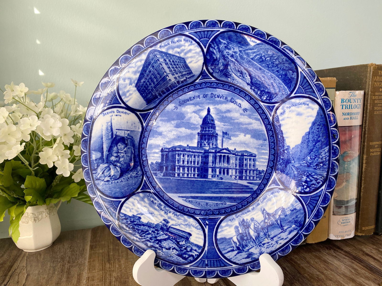 Vintage Historical Denver Colorado Souvenir Plate - Duckwells