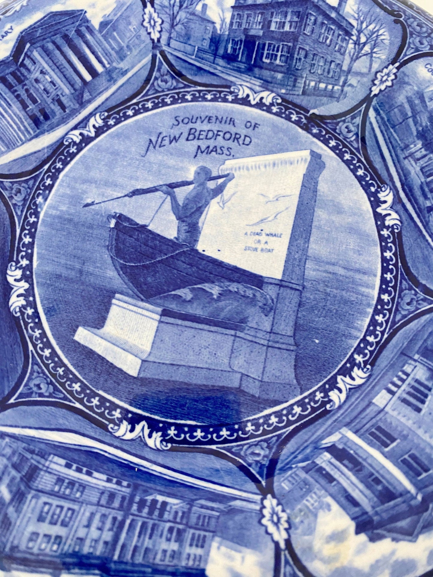 Vintage Historical New Bedford Massachusetts Souvenir Plate - Duckwells