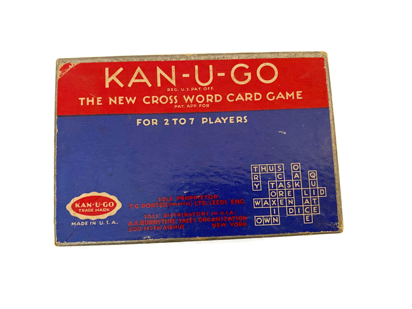Vintage Kan-U-Go Cross Word Card Game - Duckwells
