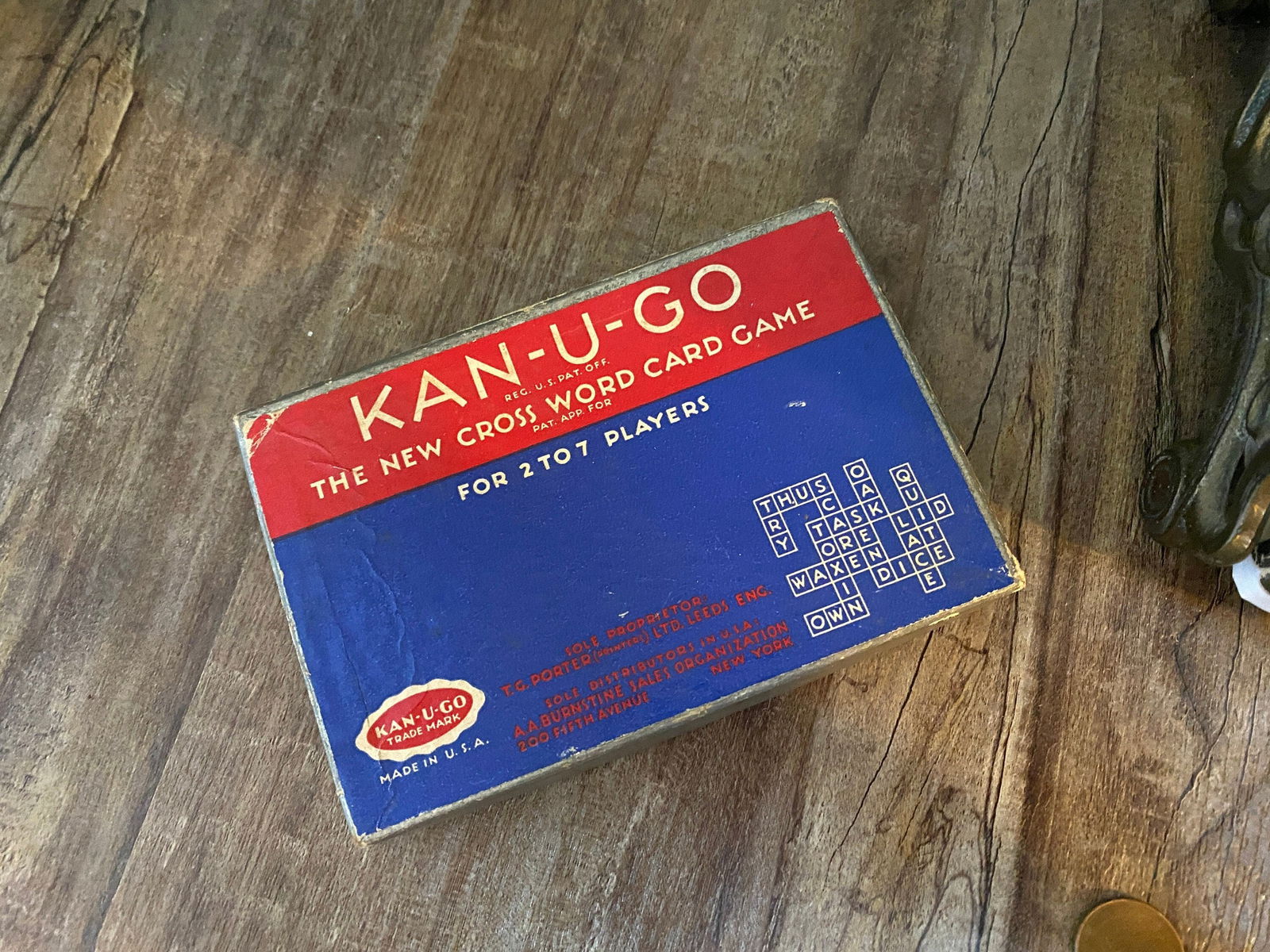 Vintage Kan-U-Go Cross Word Card Game - Duckwells