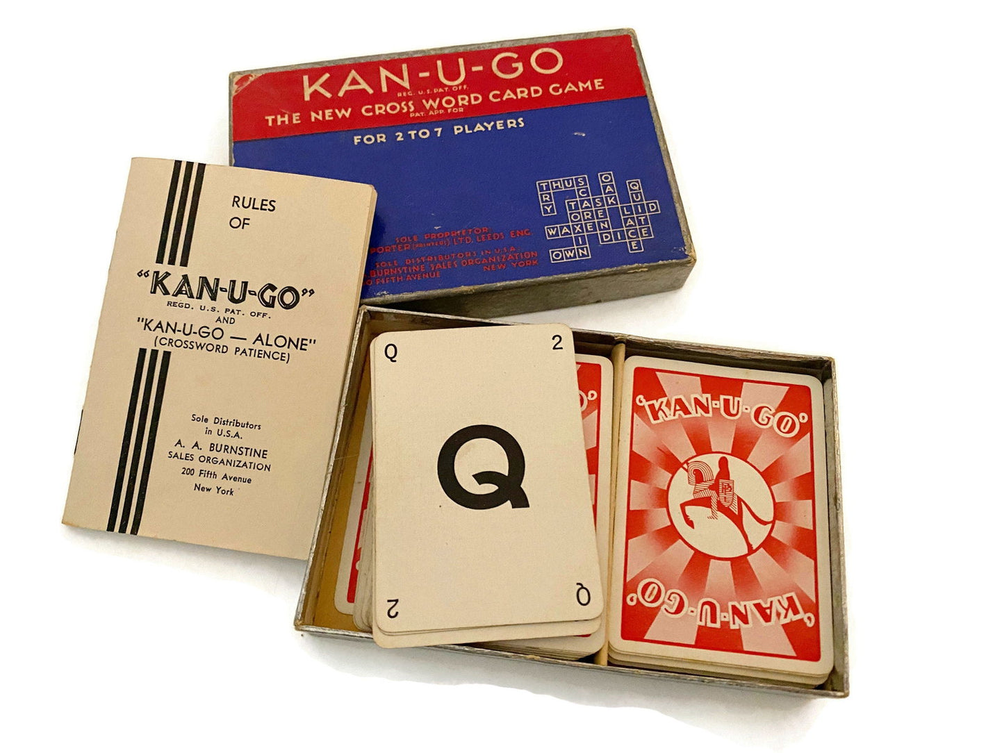 Vintage Kan-U-Go Cross Word Card Game - Duckwells
