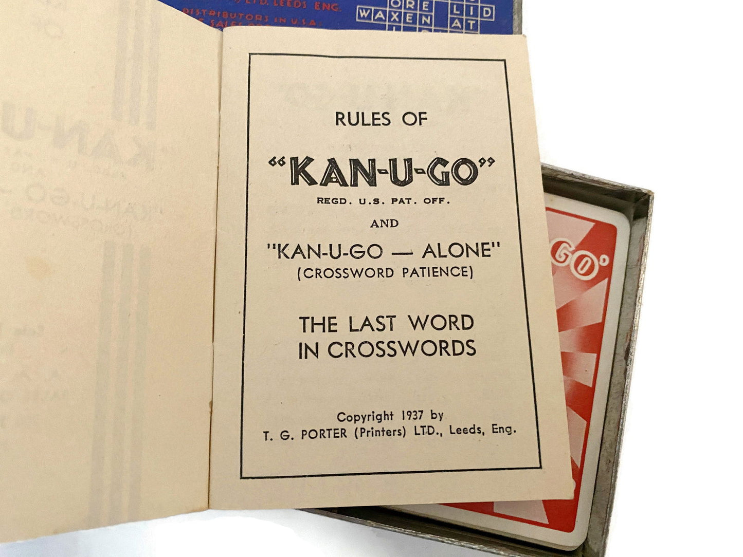Vintage Kan-U-Go Cross Word Card Game - Duckwells