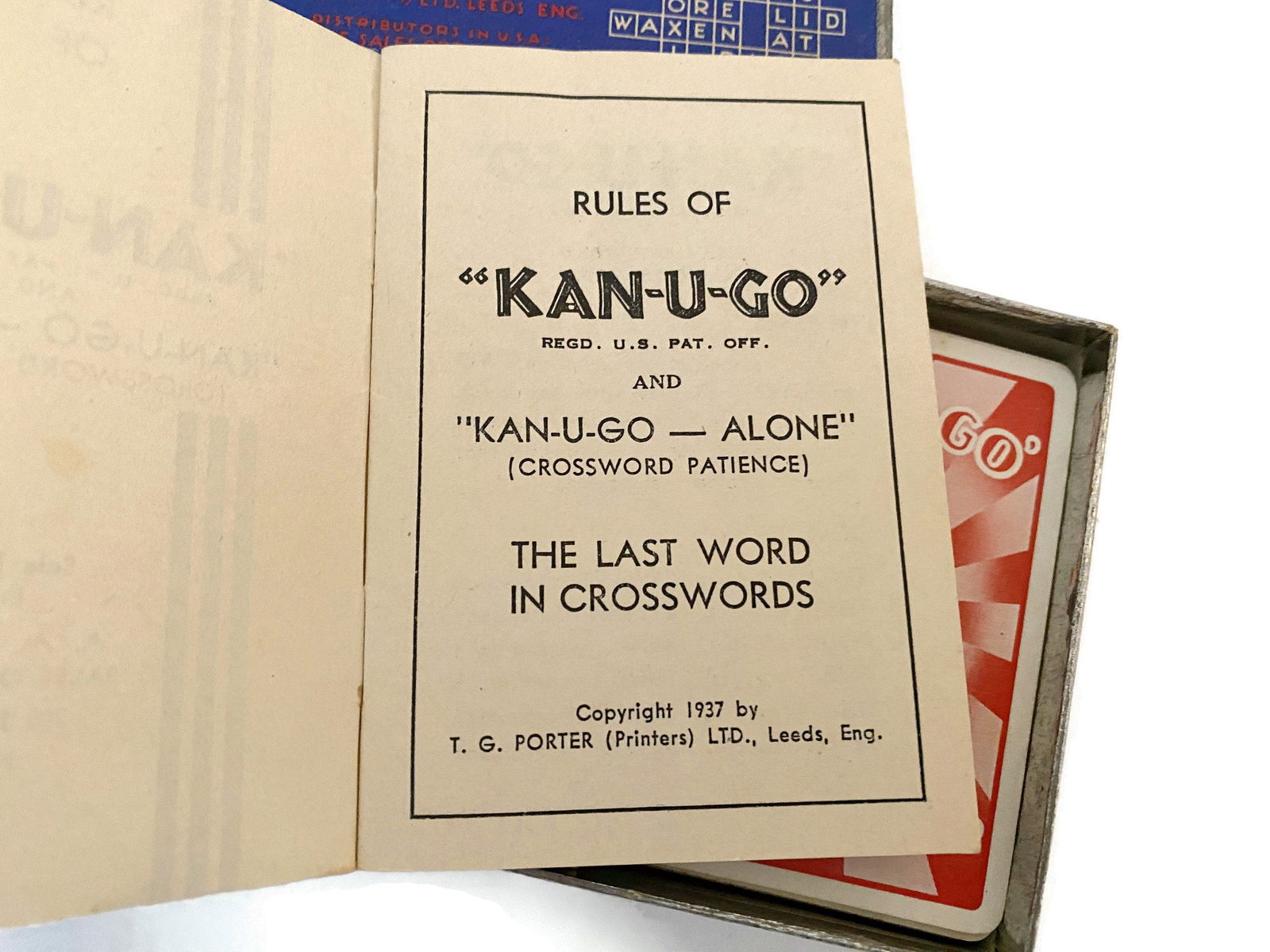 Vintage Kan-U-Go Cross Word Card Game - Duckwells