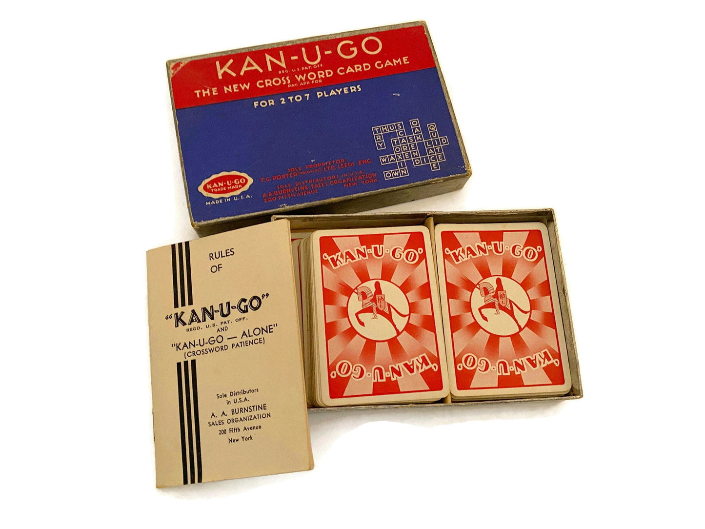 Vintage Kan-U-Go Cross Word Card Game - Duckwells