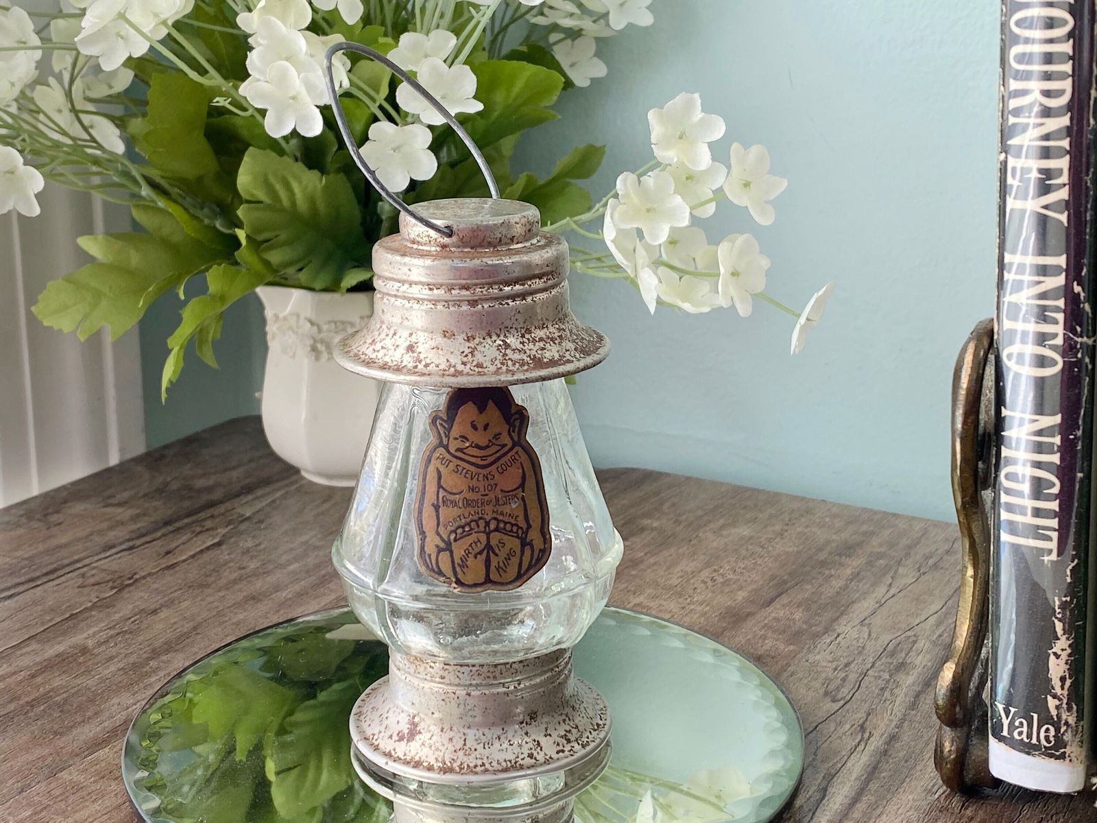 Vintage Lantern Candy Container Royal Order of Jesters Portland Maine - Duckwells