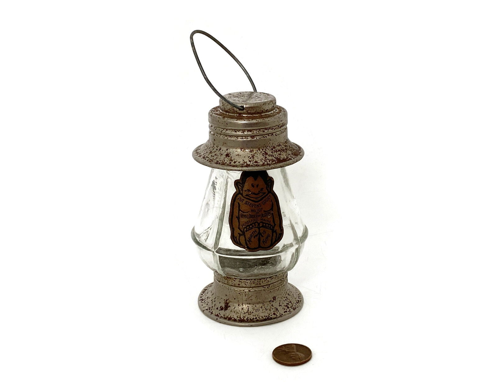 Vintage Lantern Candy Container Royal Order of Jesters Portland Maine - Duckwells
