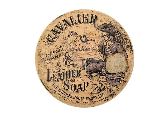 Vintage Leather Soap Tin at Duckwells