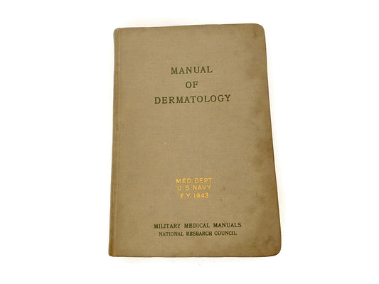 Vintage Manual of Dermatology Medical Department of the US Navy 1943 - Duckwells