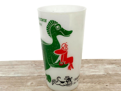 Vintage Milk Glass Dinosaur Bay State Glass - Duckwells