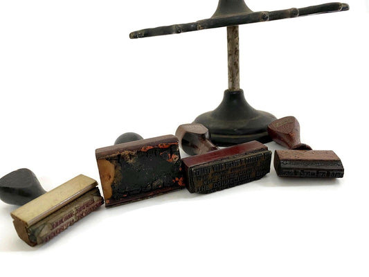 Vintage Office Cast Iron Stamp Carousel Holder - Duckwells