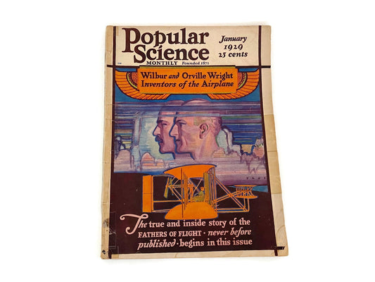 Vintage Popular Science Monthly Magazine January 1929 Edition - Duckwells