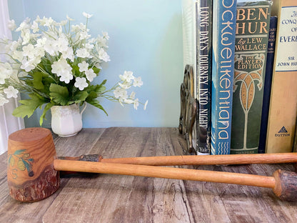 Vintage Rustic Salt and Pepper Shakers with Long Handles - Duckwells
