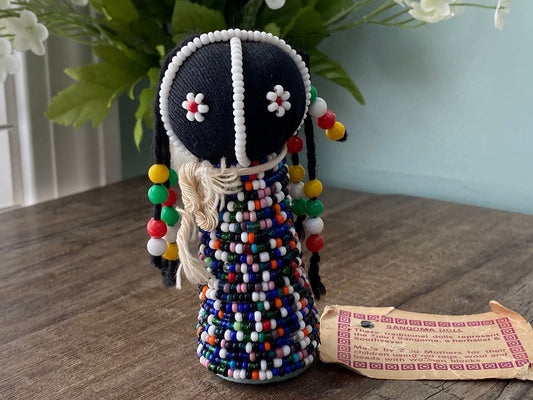 Vintage Sangoma Traditional South African Zulu Folk Art Doll at Duckwells