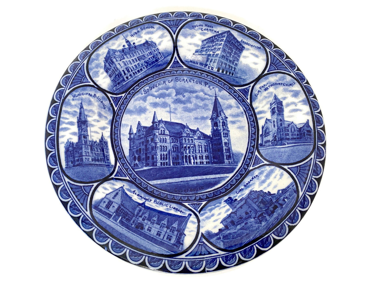 Vintage Scranton Pennsylvania Historical Plate - Duckwells
