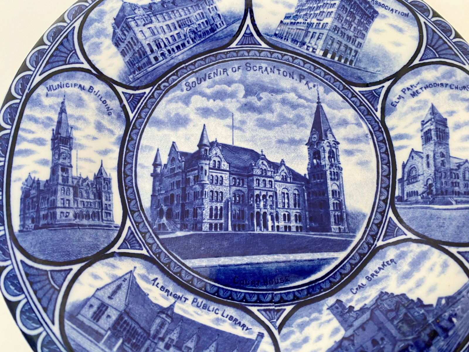 Vintage Scranton Pennsylvania Historical Plate - Duckwells