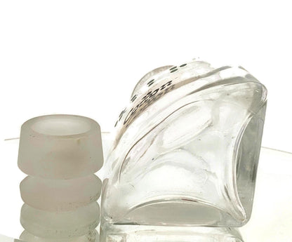 Vintage Triangular Glass Cotton Jar - Duckwells