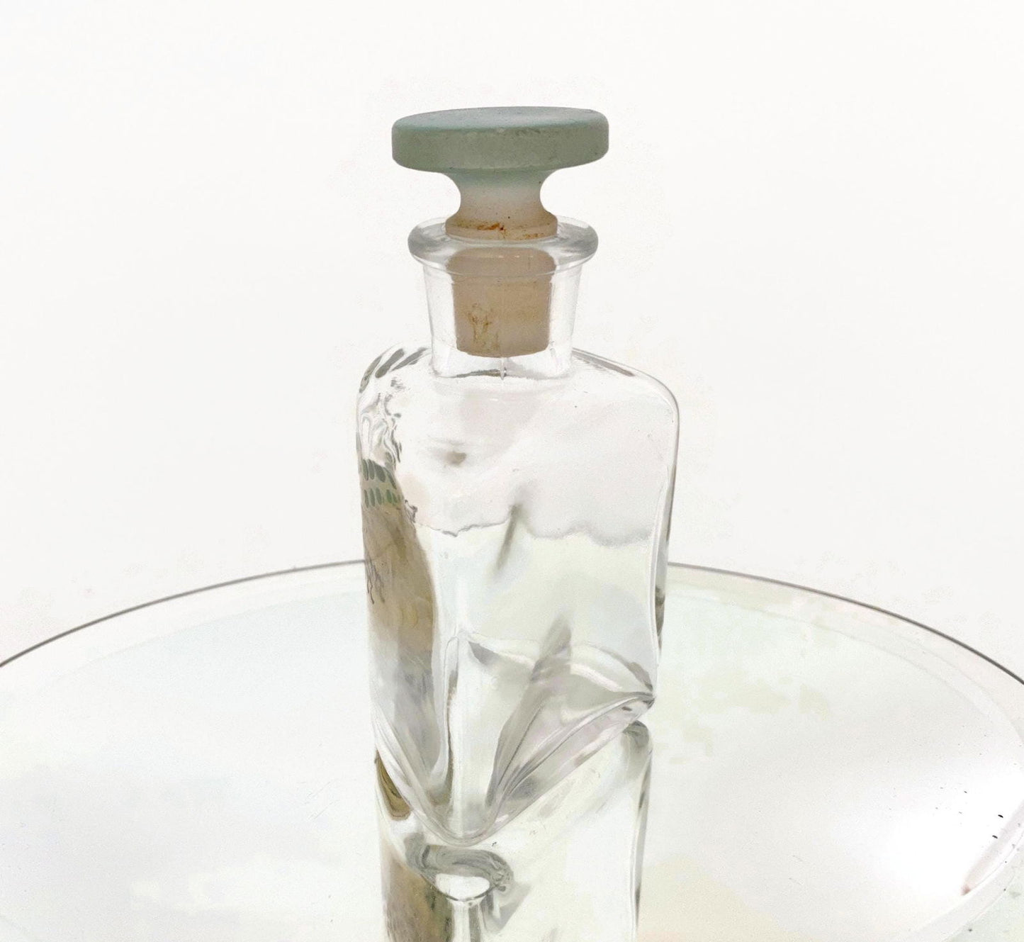 Vintage Triangular Glass Lotion Jar - Duckwells