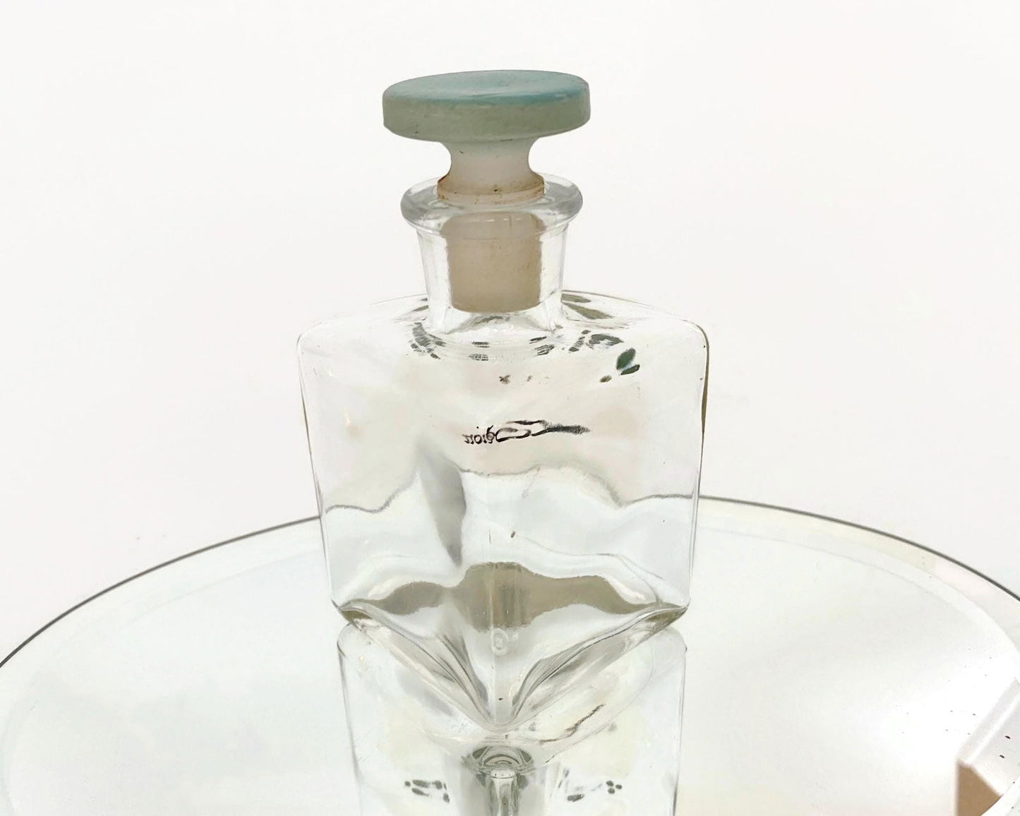 Vintage Triangular Glass Lotion Jar - Duckwells