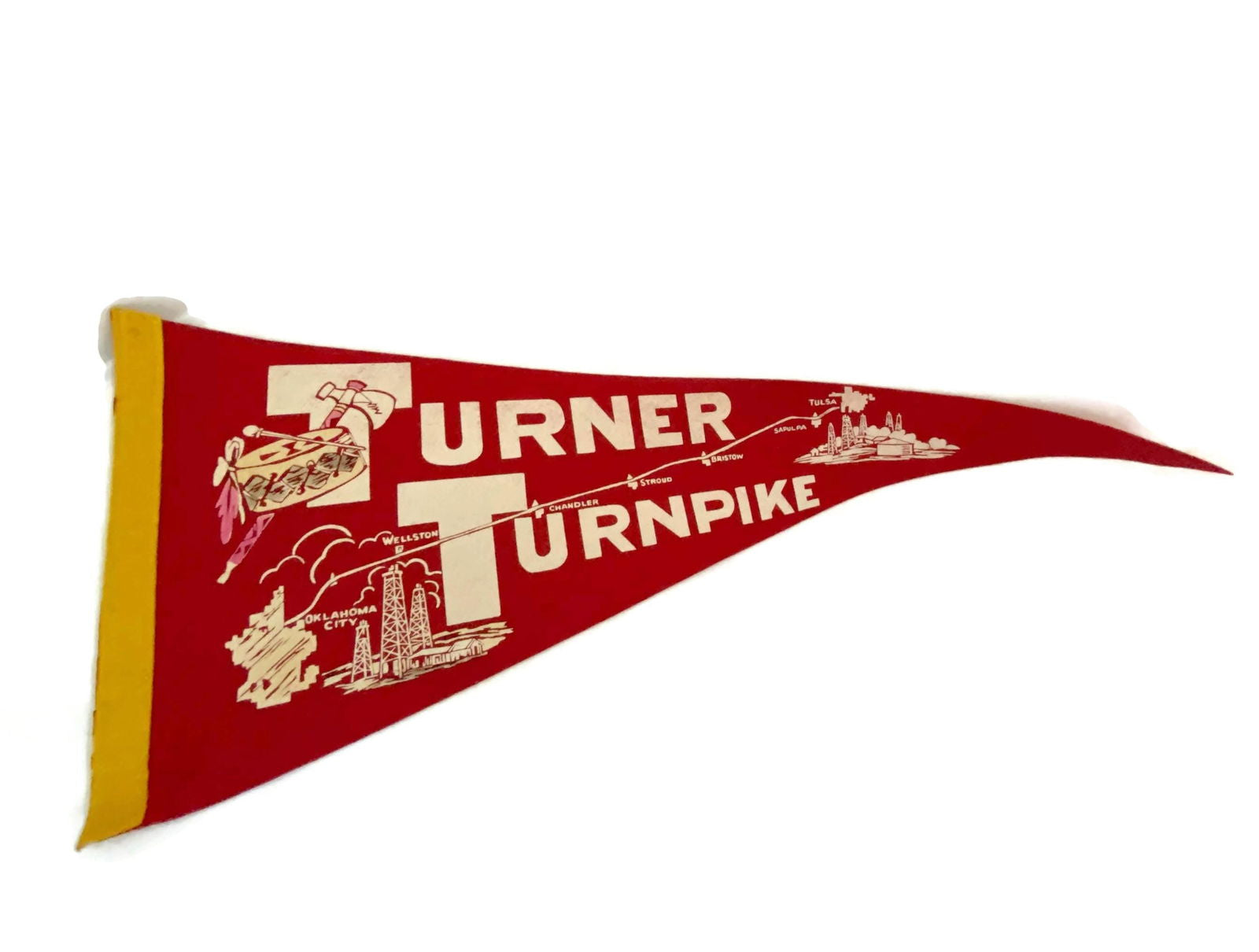 Vintage Turner Turnpike Pennant - Duckwells