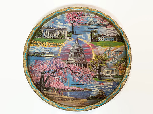 Vintage Washington DC Souvenir Metal Tray - Duckwells