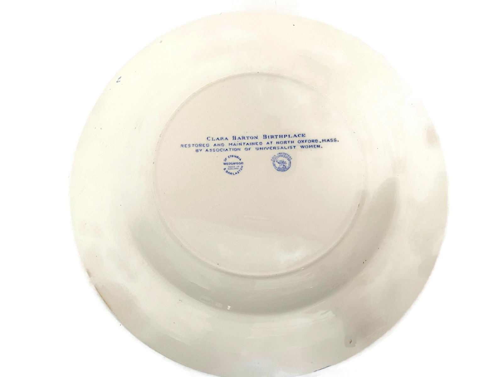 Vintage Wedgwood Clara Barton Birthplace Souvenir Plate - Duckwells