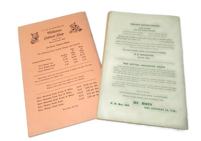 Vintage National Button Society Bulletins at Duckwells