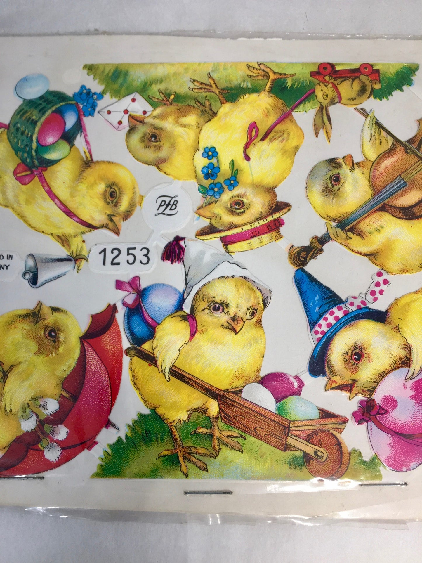 Vintage Easter Chicks Die Cuts, Printed in Germany at Duckwells