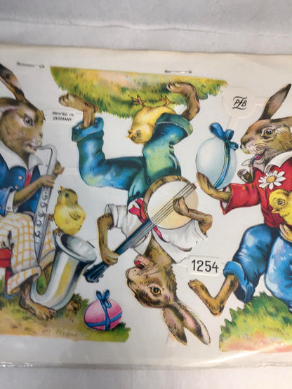 Vintage Easter Rabbits Die Cuts, Printed in Germany at Duckwells
