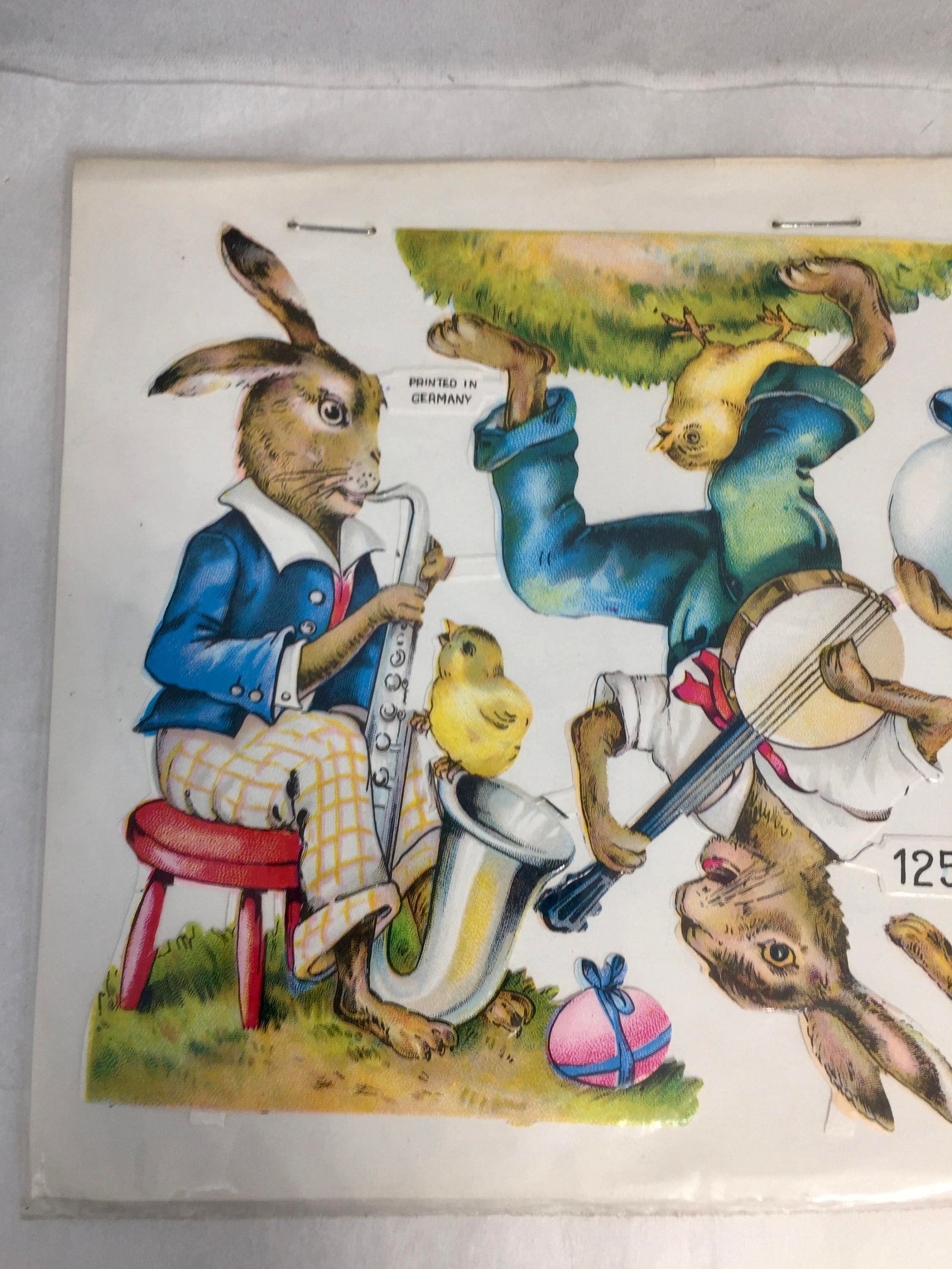 Vintage Easter Rabbits Die Cuts, Printed in Germany at Duckwells