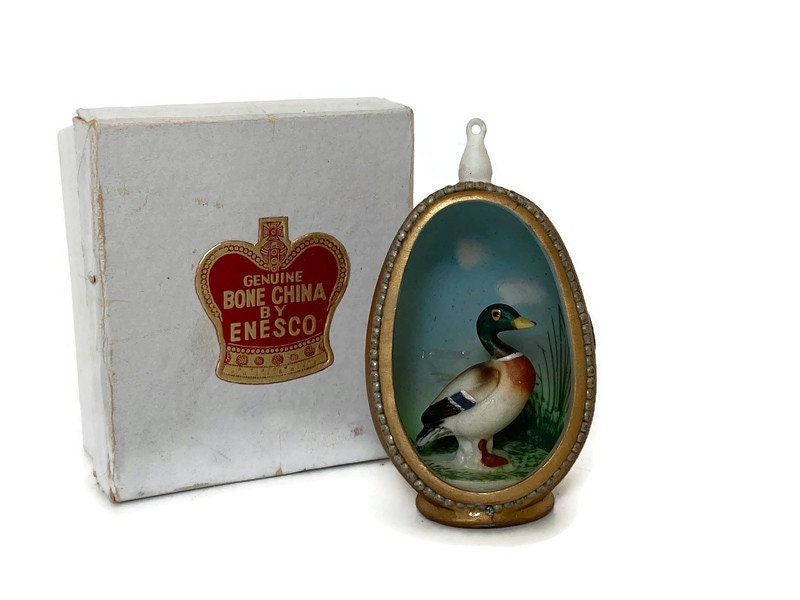 Mid-century Bone China Egg Diorama at Duckwells