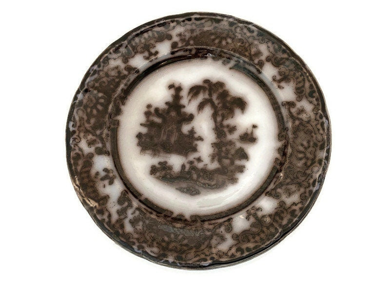 Antique English Transferware Plate at Duckwells