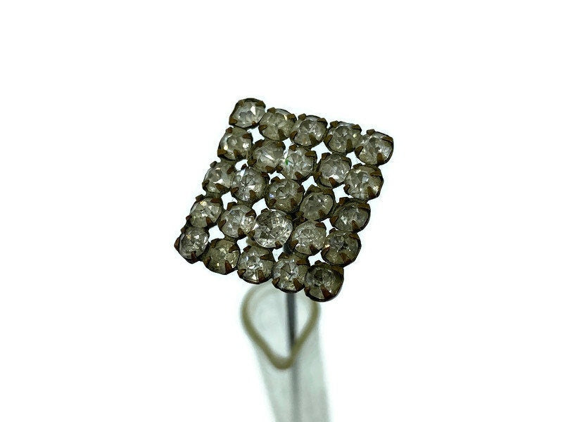 Antique Rhinestone Hat Pin, 8 1/2" tall Collectible at Duckwells