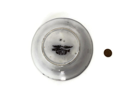 Antique Bowl, PW & Co. Black and White English Transferware at Duckwells