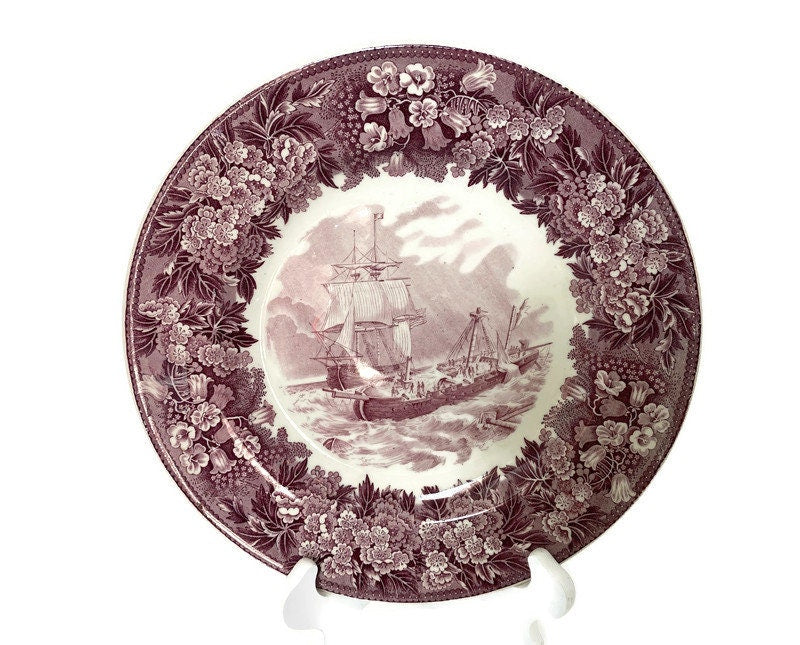 Vintage USS Constitution Wedgwood Souvenir Plate at Duckwells