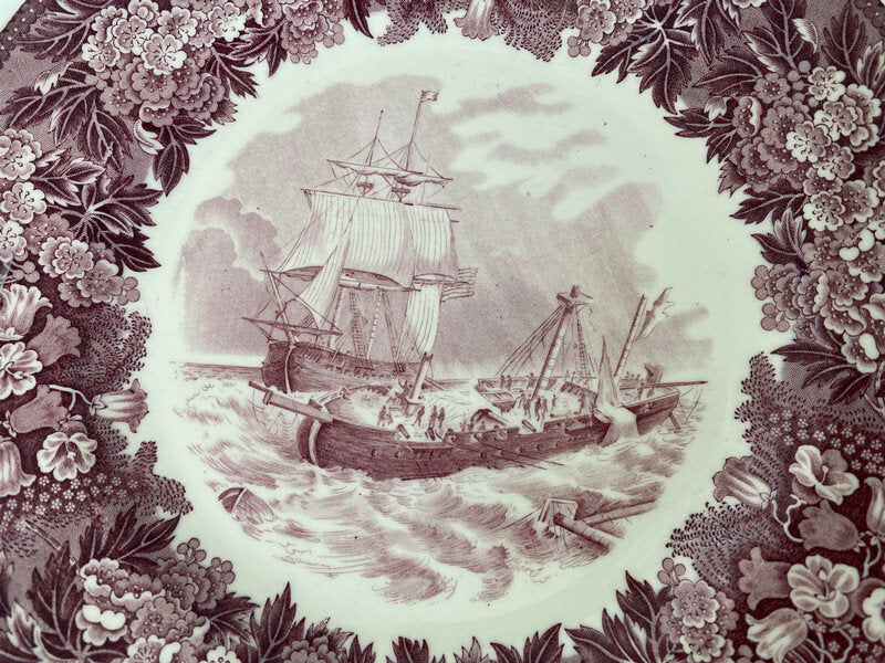 Vintage USS Constitution Wedgwood Souvenir Plate at Duckwells