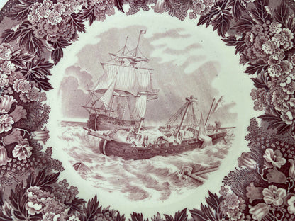 Vintage USS Constitution Wedgwood Souvenir Plate at Duckwells