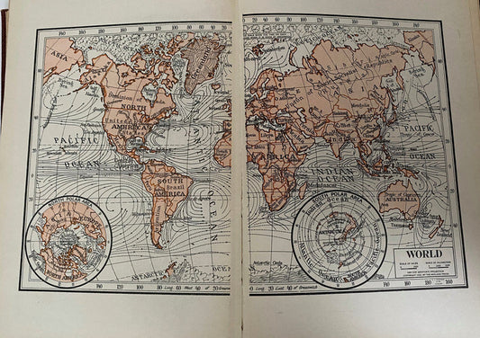 Antique Book, The New Human Interest Library Volume V Around the World