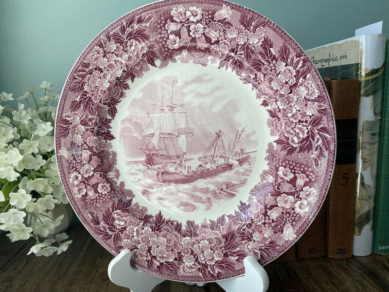 Vintage USS Constitution Wedgwood Souvenir Plate at Duckwells