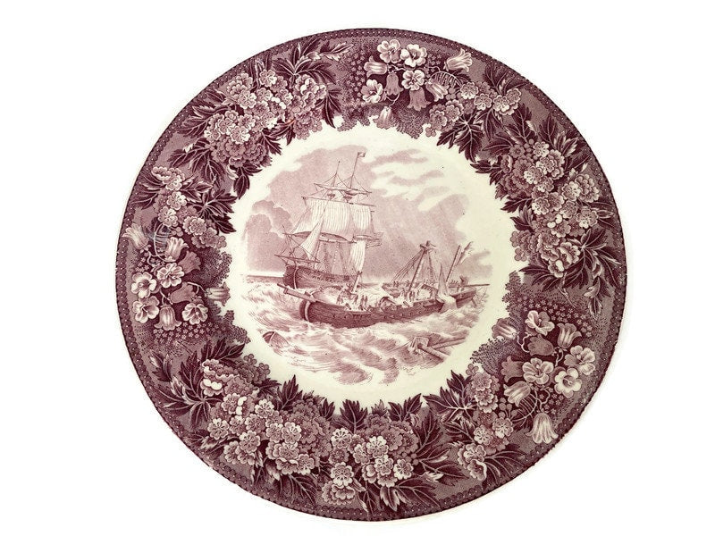 Vintage USS Constitution Wedgwood Souvenir Plate at Duckwells