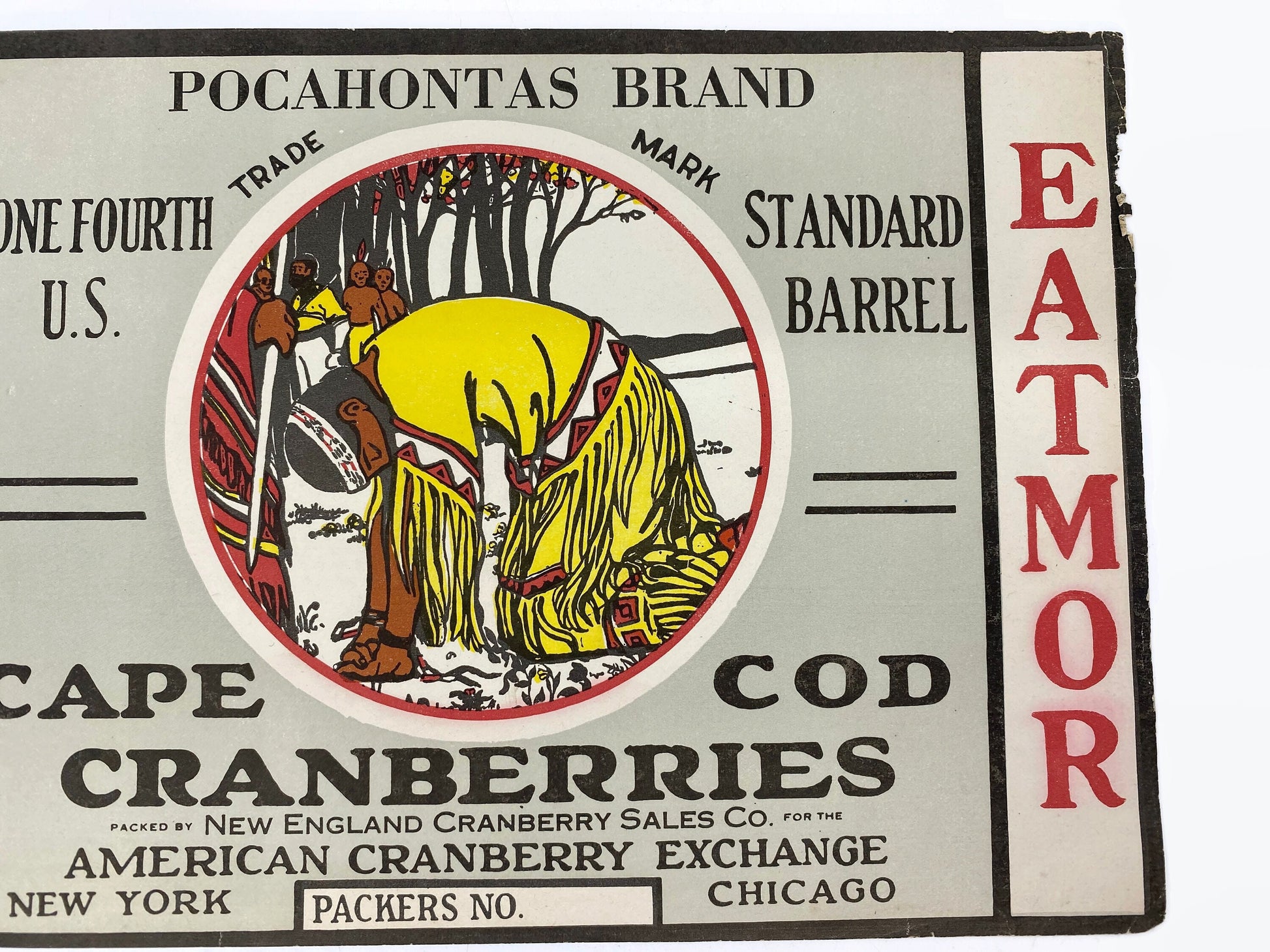 Pocahontas Crate Label at Duckwells