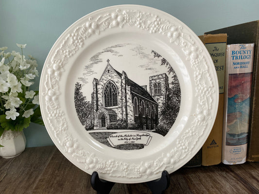Vintage Church of Mediator in Kingsbridge, Bronx New York Plate