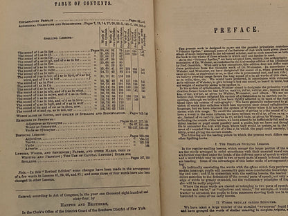Antique Book Willson's Larger Speller Lessons in Spelling 1864