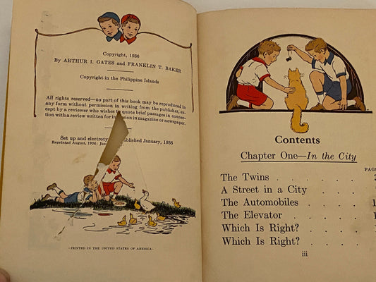 Vintage Children's Book Nick and Dick 1937 Edition